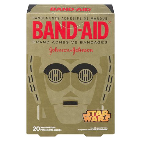 Band Aid Star Wars Assorted Sizes Bandage; 20 Count; 6 Per Box; 4 Per Case