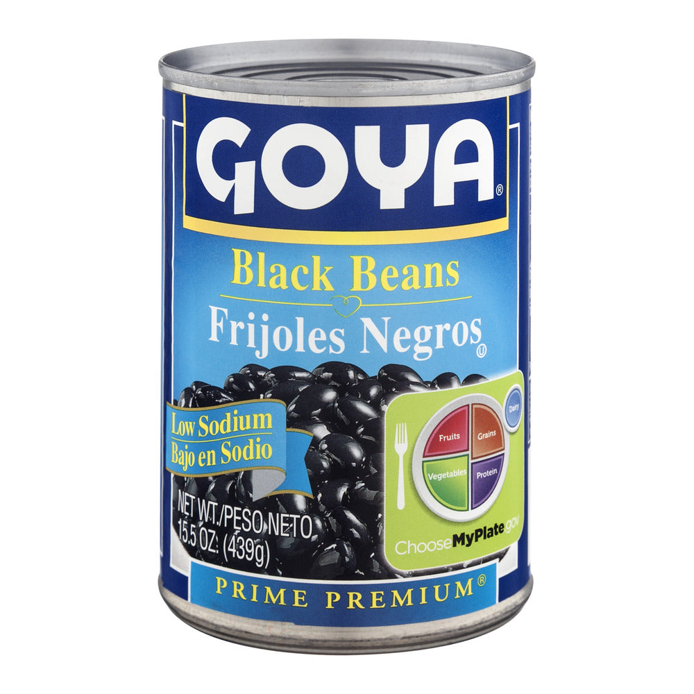 Goya Black Beans Low Sodium; 15.5 Ounces; 24 Per Case - High Mart Wholesale