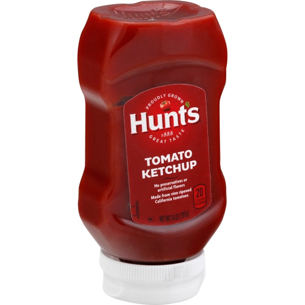 Hunt's Ketchup Bottle; 14 Ounce; 12 Per Case