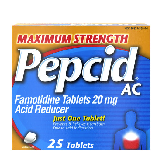 Pepcid Tablets; 25 Count; 6 Per Box; 6 Per Case