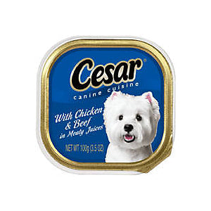 Cesar Canine Cuisine With Chicken And Beef; 3.5 Ounces; 24 Per Case