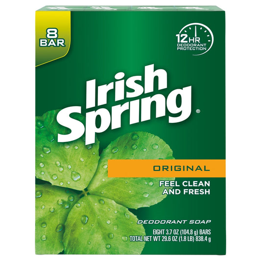 Irish Spring Bar Soap Original 8 Bar; 30 Ounces; 9 Per Case