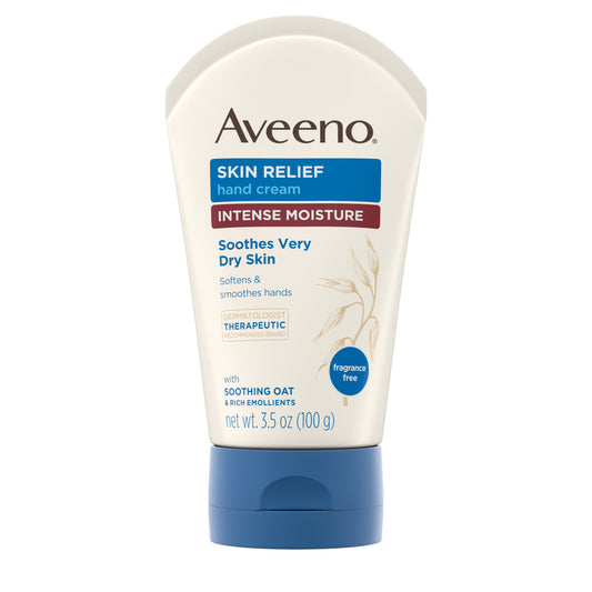 Aveeno Skin Relief Hand Cream Fragrance Free; 3.5 Ounces; 3 Per Box; 4 Per Case