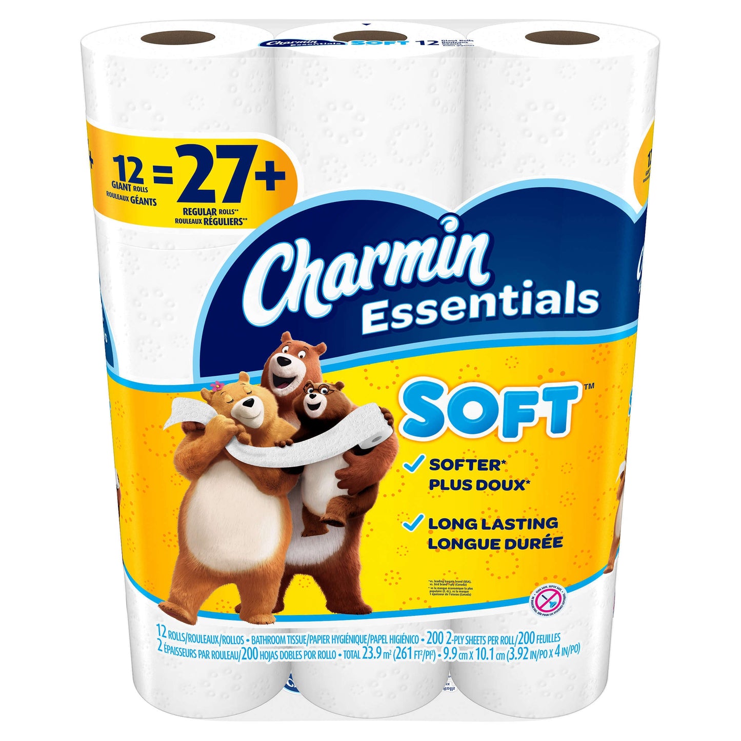 Charmin Toilet Paper Essentials Soft; 261 Square Foot; 4 Per Case