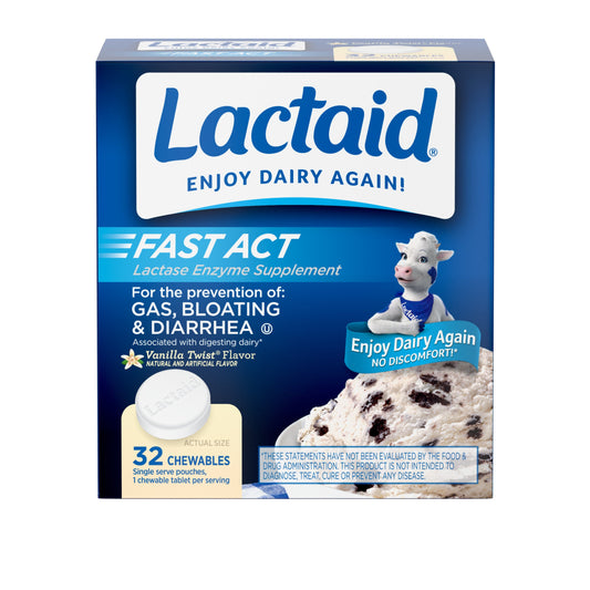 Lactaid Fast Action Chewable Tablet; 32 Count; 3 Per Box; 8 Per Case