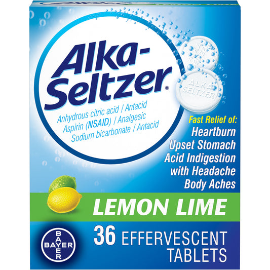 Alka-Seltzer Lemon Lime Effv Lerma 36S; 36 Piece; 3 Per Box; 10 Per Case