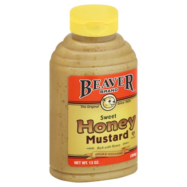 Beaver Honey Mustard Bottle; 13 Ounce; 6 Per Case - High Mart Wholesale