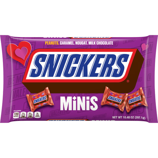 Snickers Valentine Lay Down Bag Miniature; 10.48 Ounces; 12 Per Case