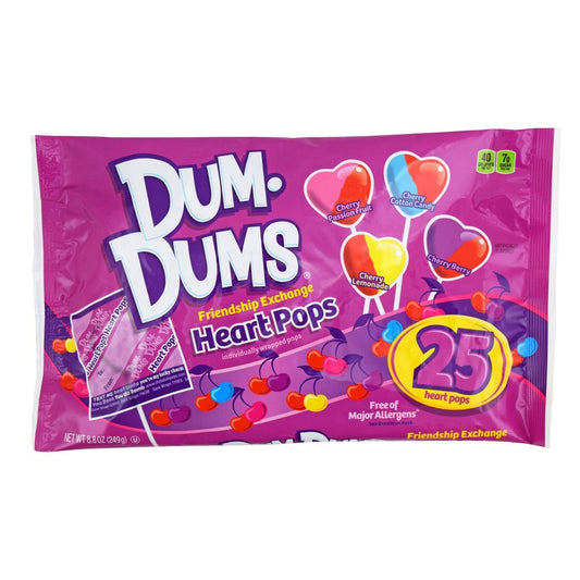 Dum Dums Heart Pops; 8.8 Ounces; 12 Per Case