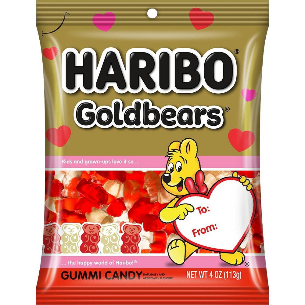 Haribo Valentine Red & White Gold Bears Clip Strip; 4 Ounce; 12 Per Case - High Mart Wholesale