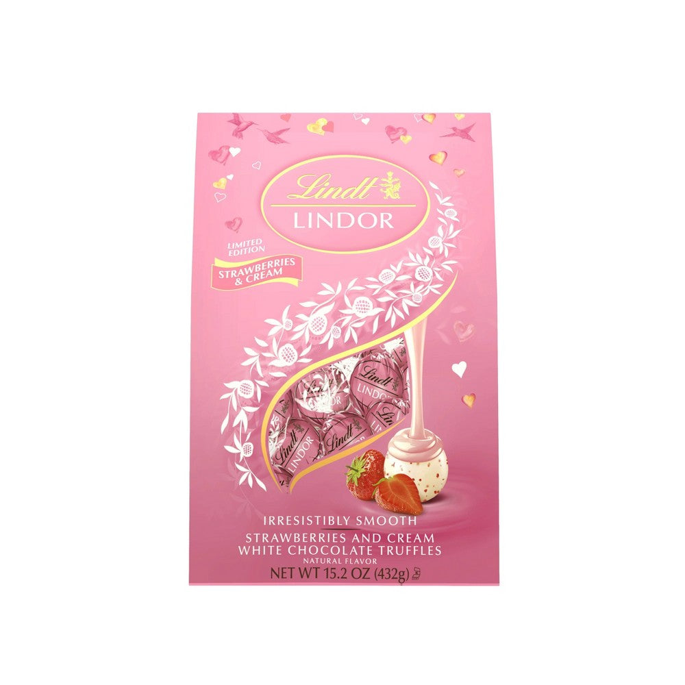 Lindt & Sprungli (Usa) Inc Lindor Strawberry & Cream Bag; 15.2 Ounces; 8 Per Case