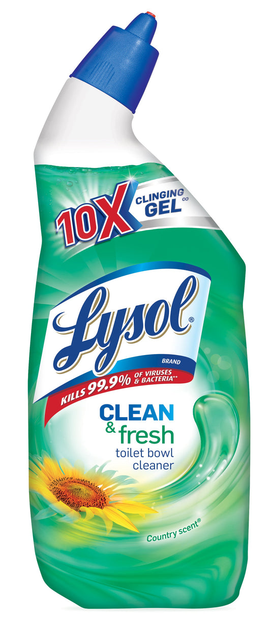 Lysol Toilet Bowl Cleaner Clean & Fresh Country Scent Twin Pack; 24 Fluid Ounces; 9 Per Case