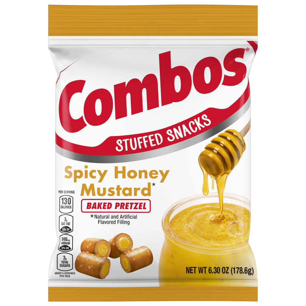 Combos Spicy Honey Mustard Medium Peg Bag; 6.3 Ounces; 12 Per Case - High Mart Wholesale