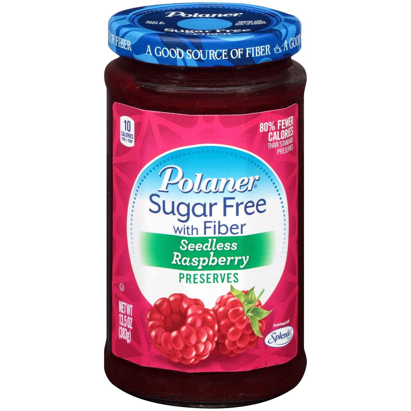 Polaner Sugar Free Seedless Raspberry Preserves; 13.5 Ounces; 12 Per Case - High Mart Wholesale