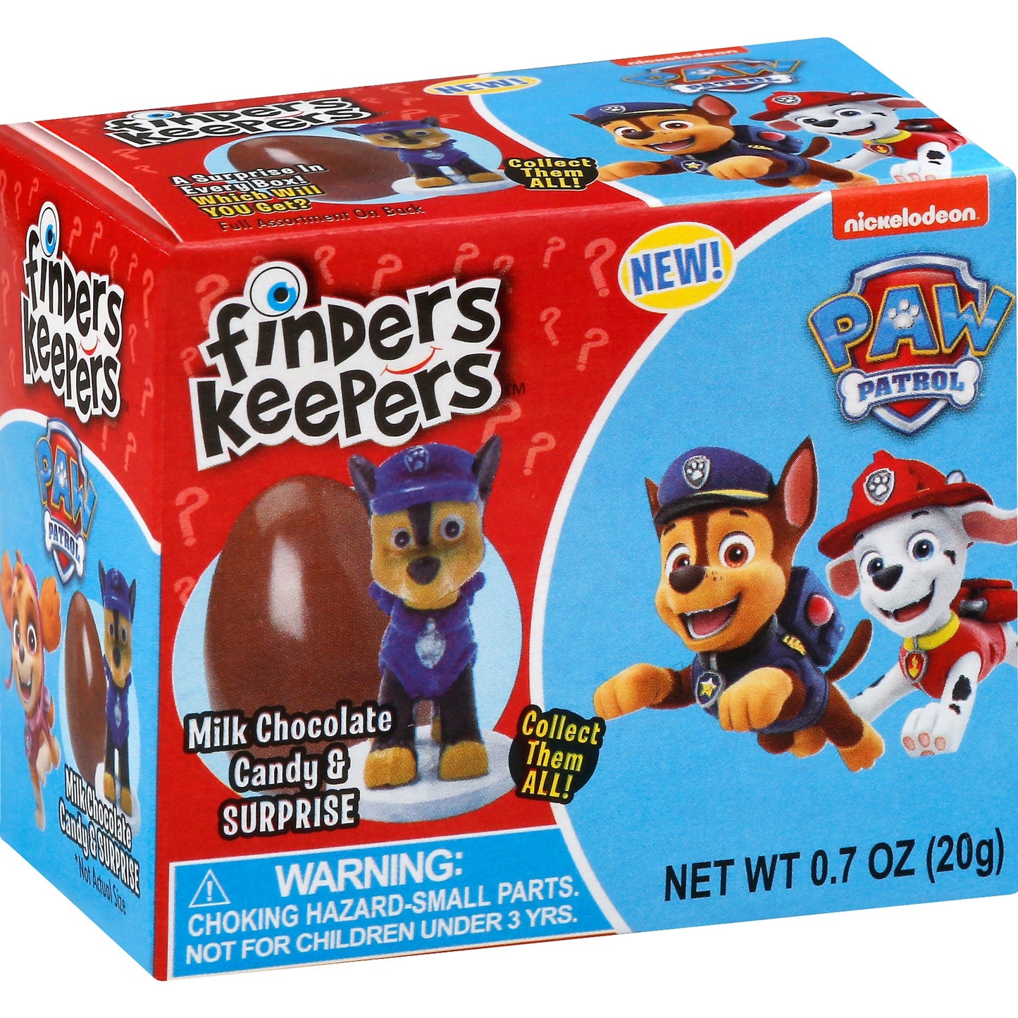 Finders Keepers Paw Patrol Chocolate Egg With Toy; 0.7 Ounces; 6 Per Box; 6 Per Case - High Mart Wholesale