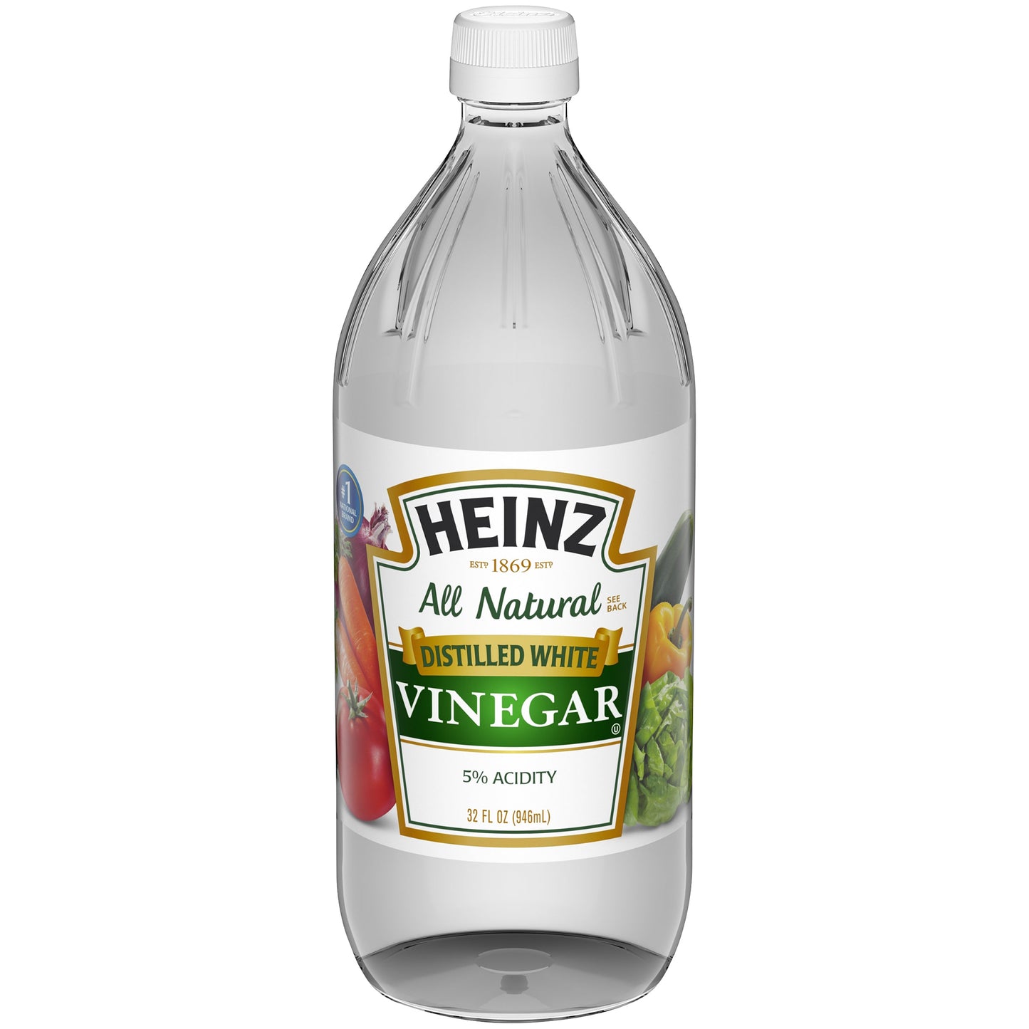 Heinz Distilled White Vinegar Bottle; 32 Fluid Ounce; 12 Per Case