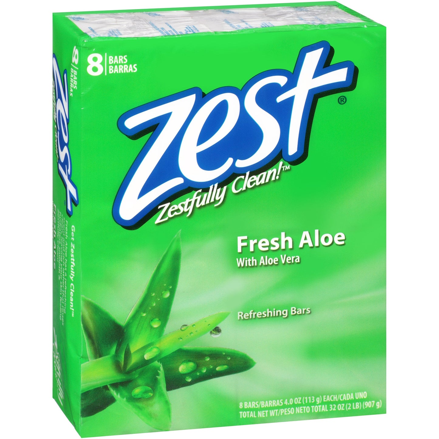 Zest Bath 8 Bar Fresh Aloe; 32 Ounces; 6 Per Case - High Mart Wholesale