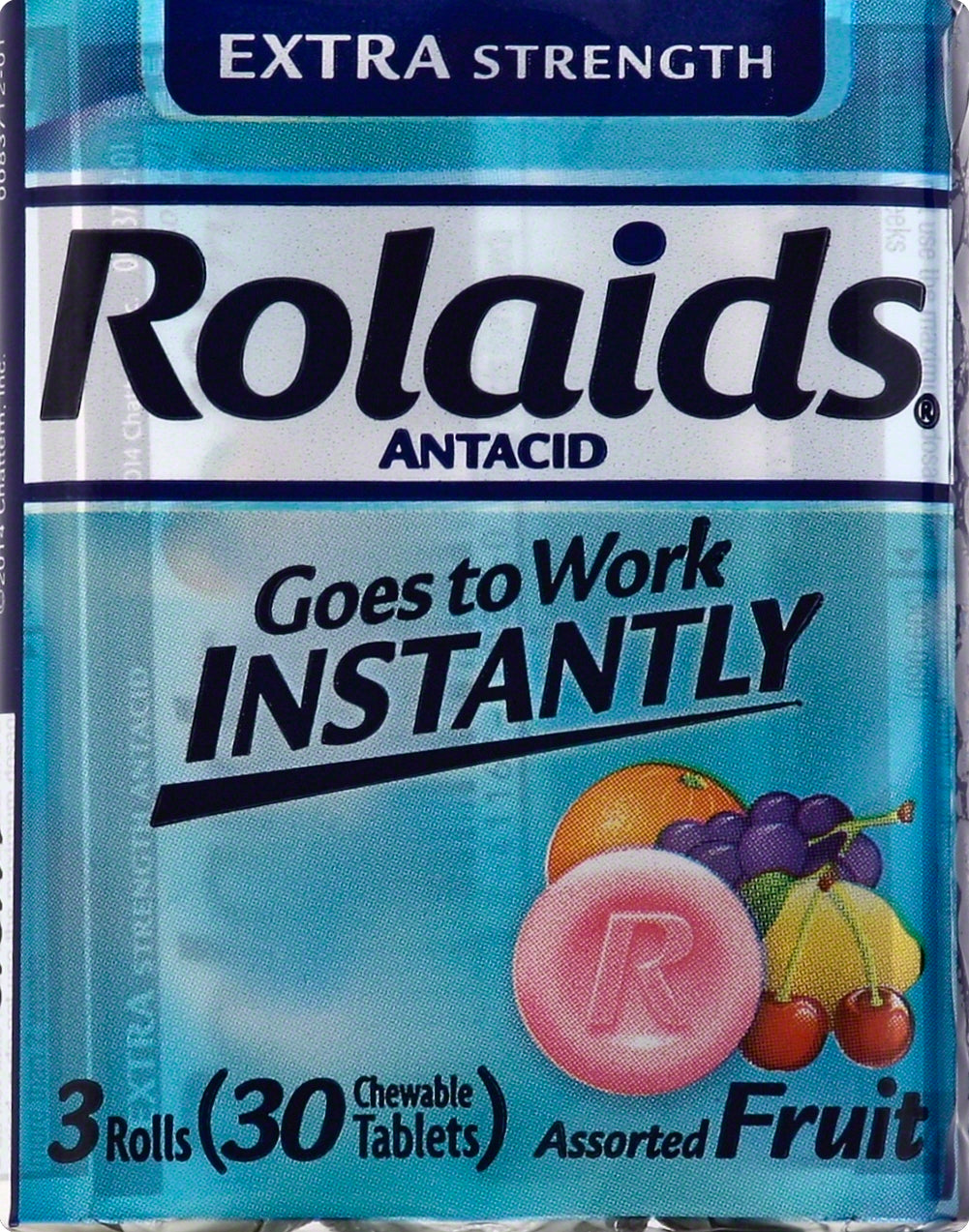 Rolaids Extra Strength Assorted Fruit Tablets; 30 Count; 12 Per Box; 6 Per Case