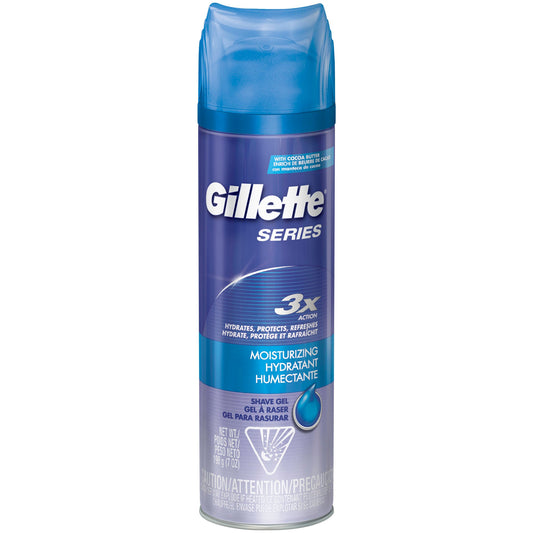 Gillette Series Shave Gel Moisturizing; 7 Ounce; 6 Per Box; 2 Per Case