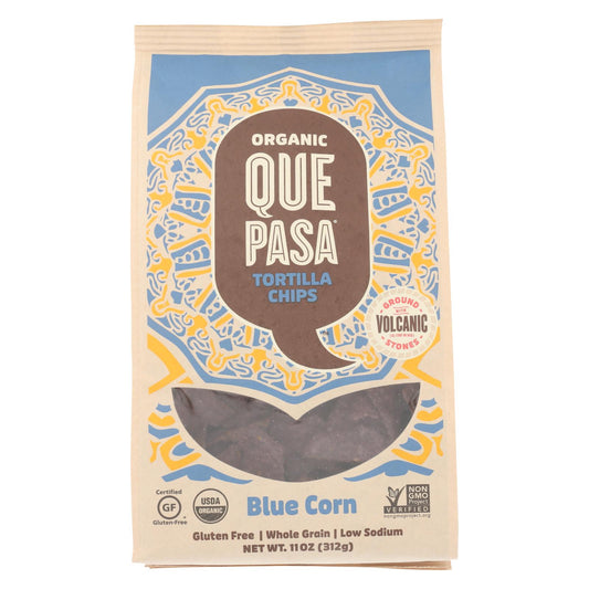 Que Pasa Organic Blue Chips; 11 Ounces; 6 Per Case - High Mart Wholesale