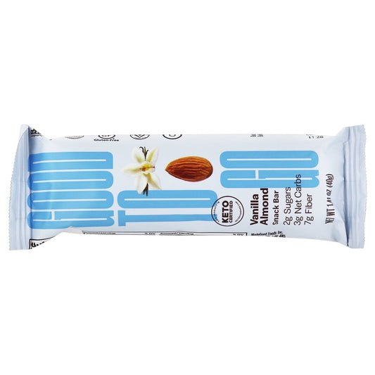 Good To Go Keto Vanilla Almond Snack Bars; 1.41 Ounces; 9 Per Box; 9 Per Case - High Mart Wholesale