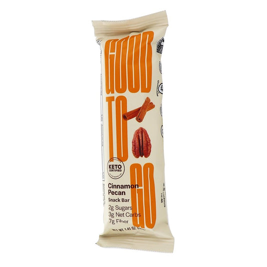 Good To Go Keto Cinnamon Pecan Snack Bars; 1 Count; 9 Per Box; 9 Per Case - High Mart Wholesale