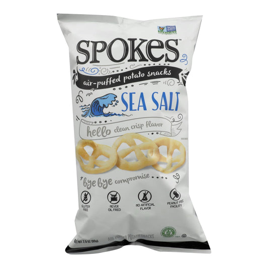 Spokes Air-Puffed Potato Snack Sea Salt; 2.8 Ounces; 12 Per Case - High Mart Wholesale