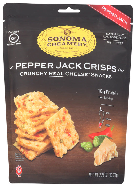 Sonoma Creamery Crisps Pepper Jack Crisps; 2.25 Ounce; 6 Per Case
