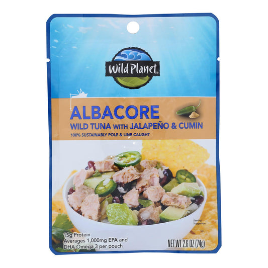 Wild Planet Foods Wild Albacore Tuna Jalapeno And Cumin 2.6 Ounce; 2.6 Ounces; 24 Per Case - High Mart Wholesale