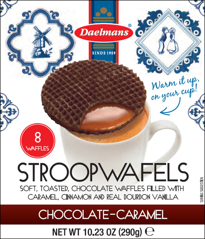 Daelmans Jumbo Chocolate Stroopwafel Box; 10.23 Ounces; 8 Per Case - High Mart Wholesale