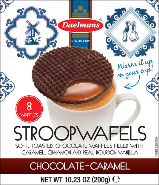 Daelmans Jumbo Chocolate Stroopwafel Box; 10.23 Ounces; 8 Per Case - High Mart Wholesale