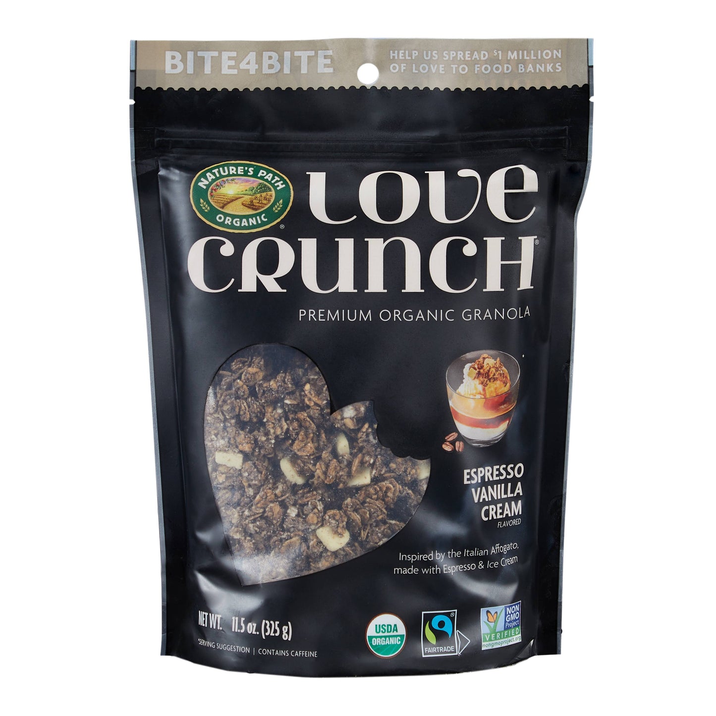 Love Crunch Espresso Vanilla Cream Organic Granola Pouch; 11.5 Ounce; 6 Per Case - High Mart Wholesale
