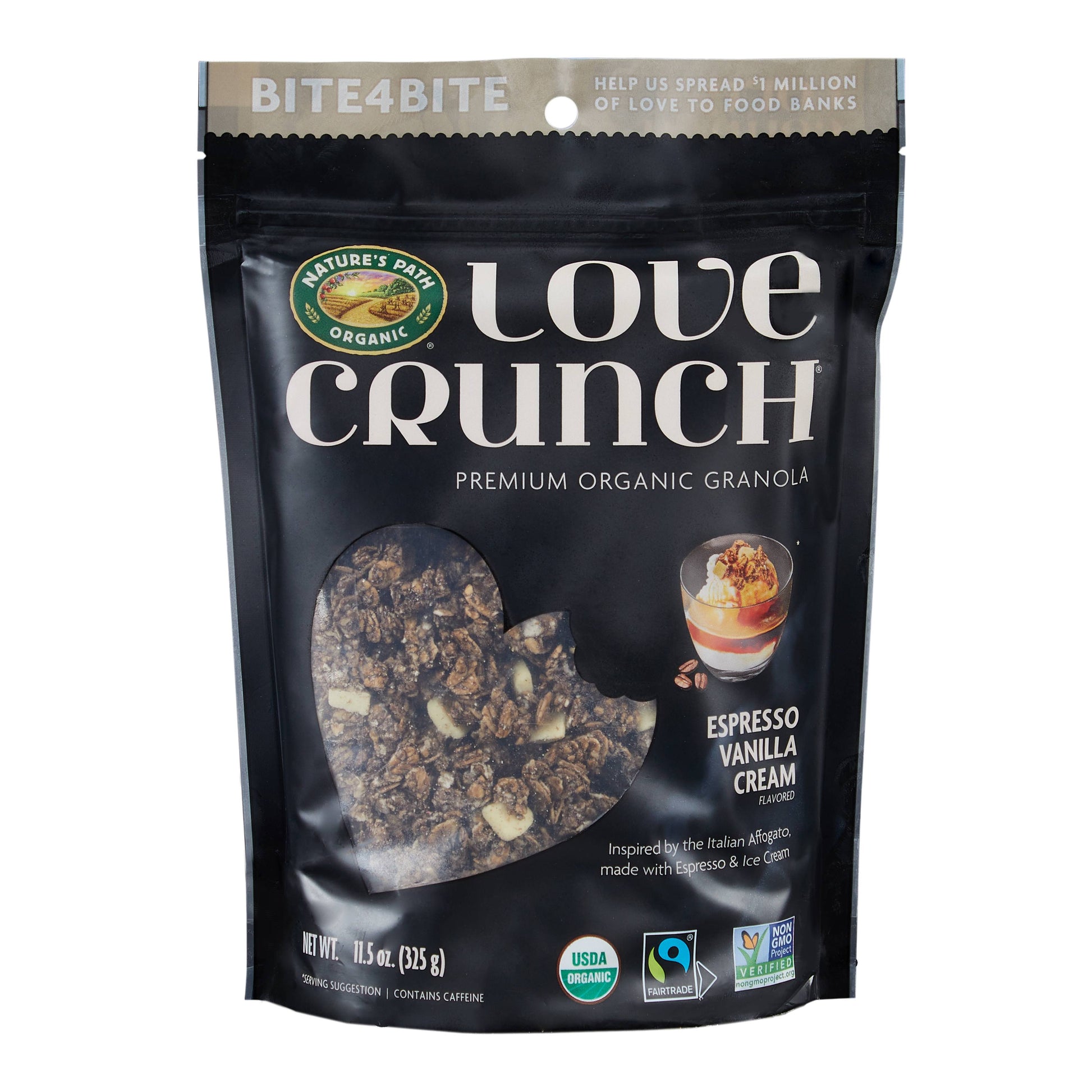 Love Crunch Espresso Vanilla Cream Organic Granola Pouch; 11.5 Ounce; 6 Per Case - High Mart Wholesale