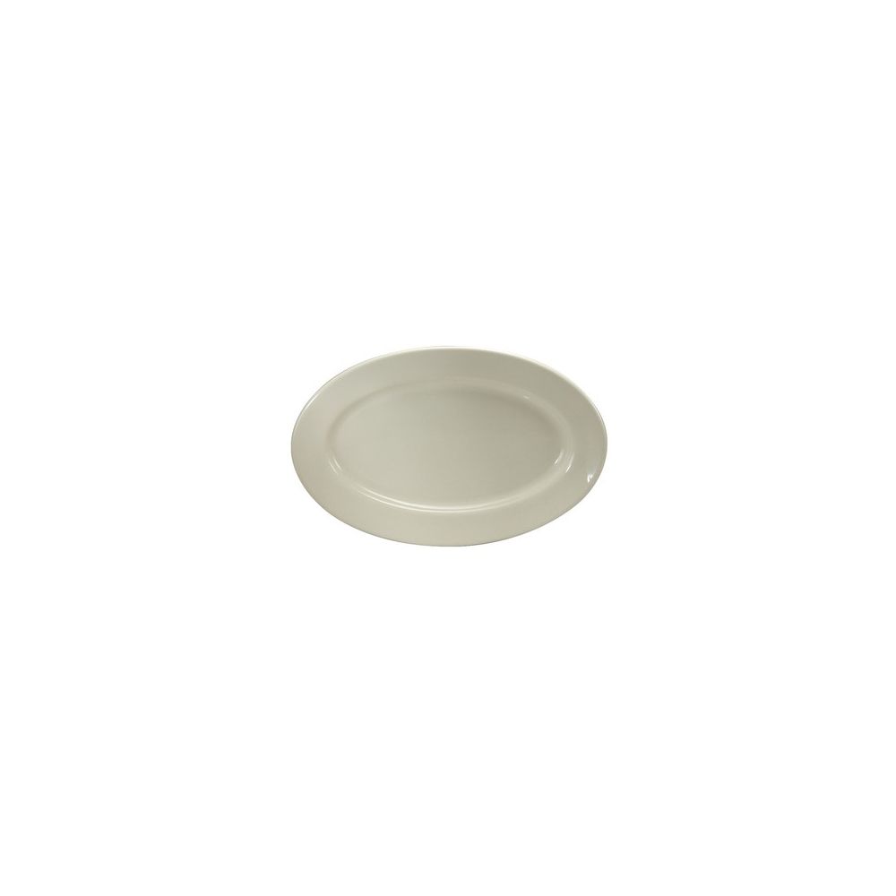 Buffalo 12.5" Buffalo Cream White Rolled Edge Platter; 12 Each; 1 Per Case - High Mart Wholesale