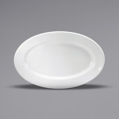 Buffalo Buffalo Cream White Platter Rolled Edge 7 1/8"; 36 Each; 1 Per Case - High Mart Wholesale