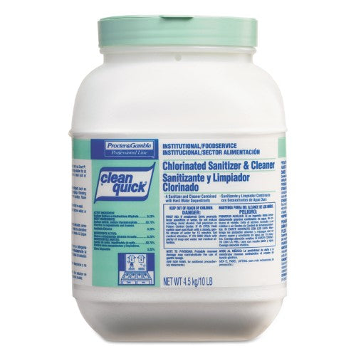 Clean Quick Professional Chlorine Sanitizer & Cleaner Concentrate Powder; 10 Pound; 3 Per Case
