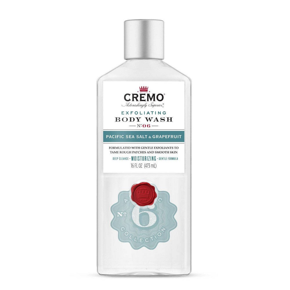 Cremo Body Wash Exfoliating Sea Salt & Grapefruit; 16 Ounce; 3 Per Box; 4 Per Case - High Mart Wholesale