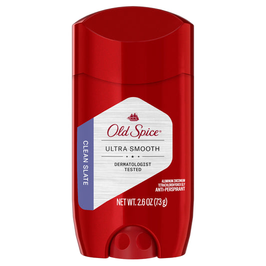 Old Spice Ultra Smooth Invisible Solid Clean Slate; 2.6 Ounces; 3 Per Box; 4 Per Case