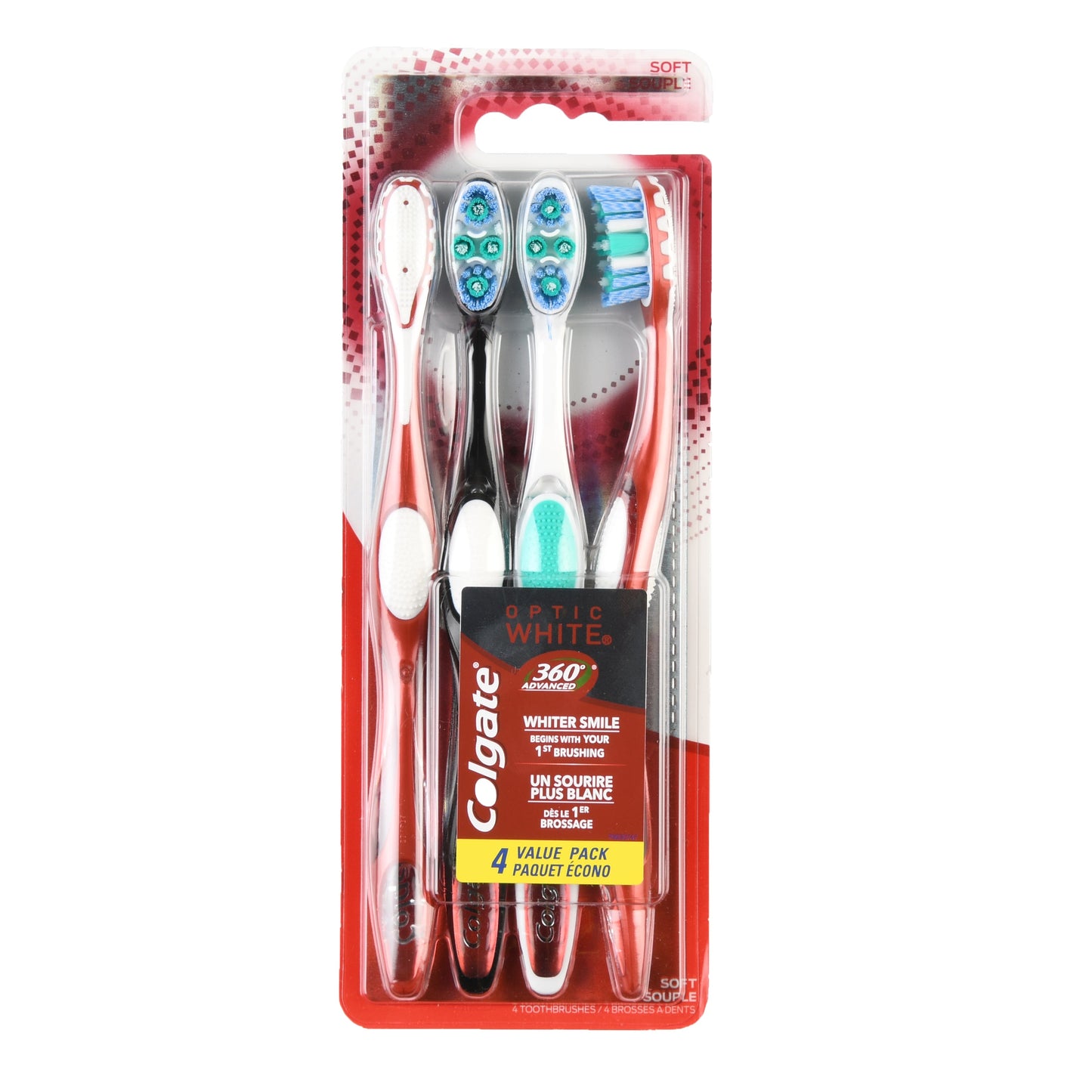 Colgate Advanced Optic White 360 Toothbrush; 4 Each; 6 Per Box; 3 Per Case