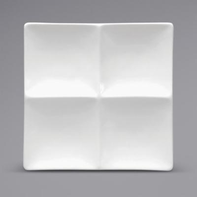 Oneida Buffalo Bright White 4 Compartment Platter; 12 Each; 1 Per Case - High Mart Wholesale