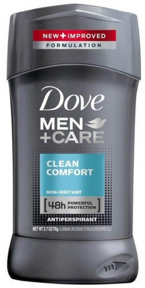 Dove Men+Care Invisible Solid Clean Comfort Deodorant Bar; 2.7 Ounces; 6 Per Box; 2 Per Case