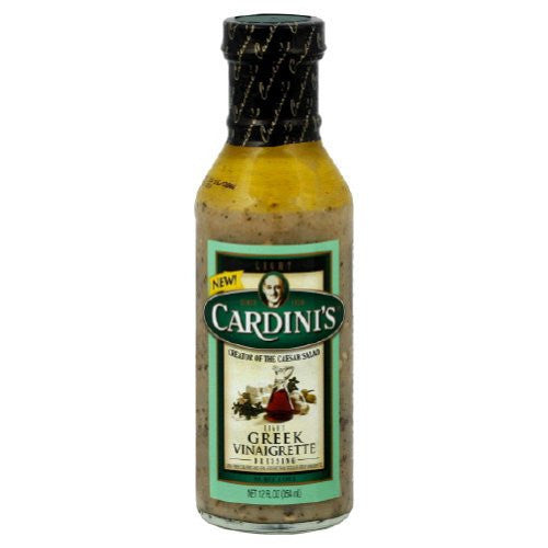 Cardini's Light Greek Vinaigrette With Feta Cheese Dressing Bottle; 12 Fluid Ounce; 6 Per Case - High Mart Wholesale