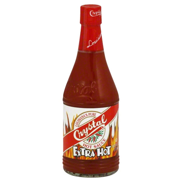 Crystal Louisiana Pure Extra Hot Sauce Bottle; 6 Fluid Ounce; 12 Per Case - High Mart Wholesale