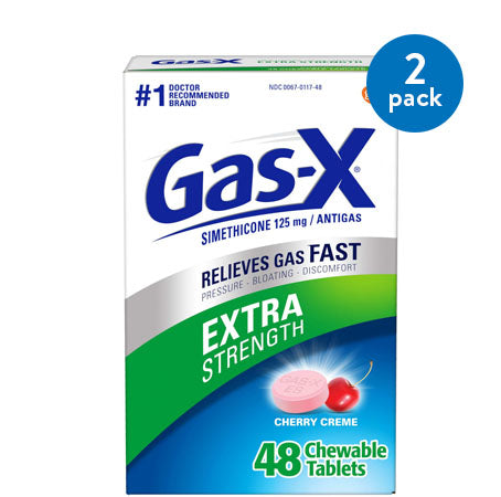 Gas-X Gas Extra Cherry Creme; 48 Each; 4 Per Box; 6 Per Case