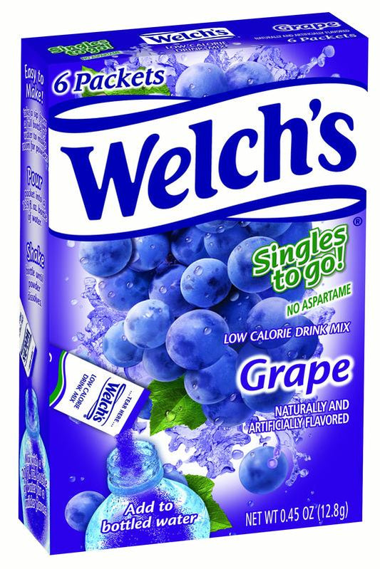 Welch's Grape Drink Mix Singles To Go; 6 Count; 12 Per Case - High Mart Wholesale