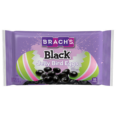 Brachs Black Jelly Bird Eggs; 14.5 Ounces; 24 Per Case - High Mart Wholesale