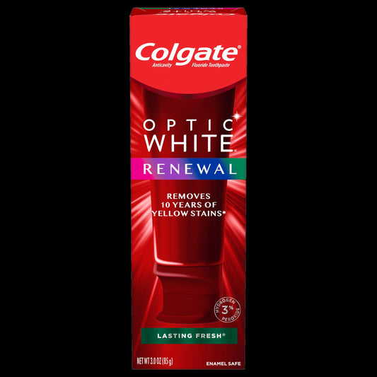 Colgate Optic White Toothpaste Lasting Fresh; 3 Ounces; 6 Per Box; 4 Per Case