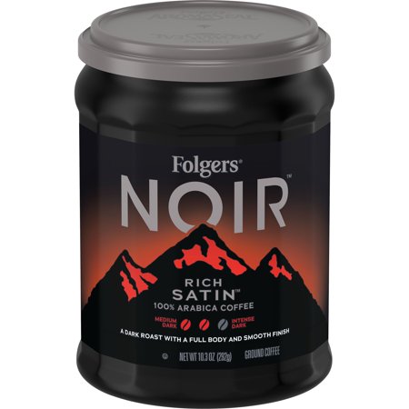 Folgers Noir Caffeinated Ground Coffee Rich Satin; 10.3 Ounces; 6 Per Case