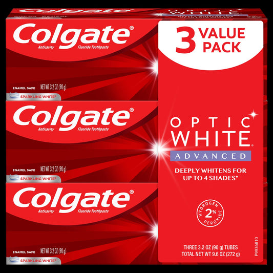 Colgate Optic White Advanced Sparkling White; 9.6 Ounces; 6 Per Case