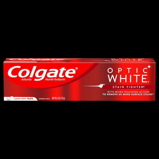 Colgate Optic White Toothpaste Stain Fighting; 6 Ounces; 6 Per Box; 4 Per Case